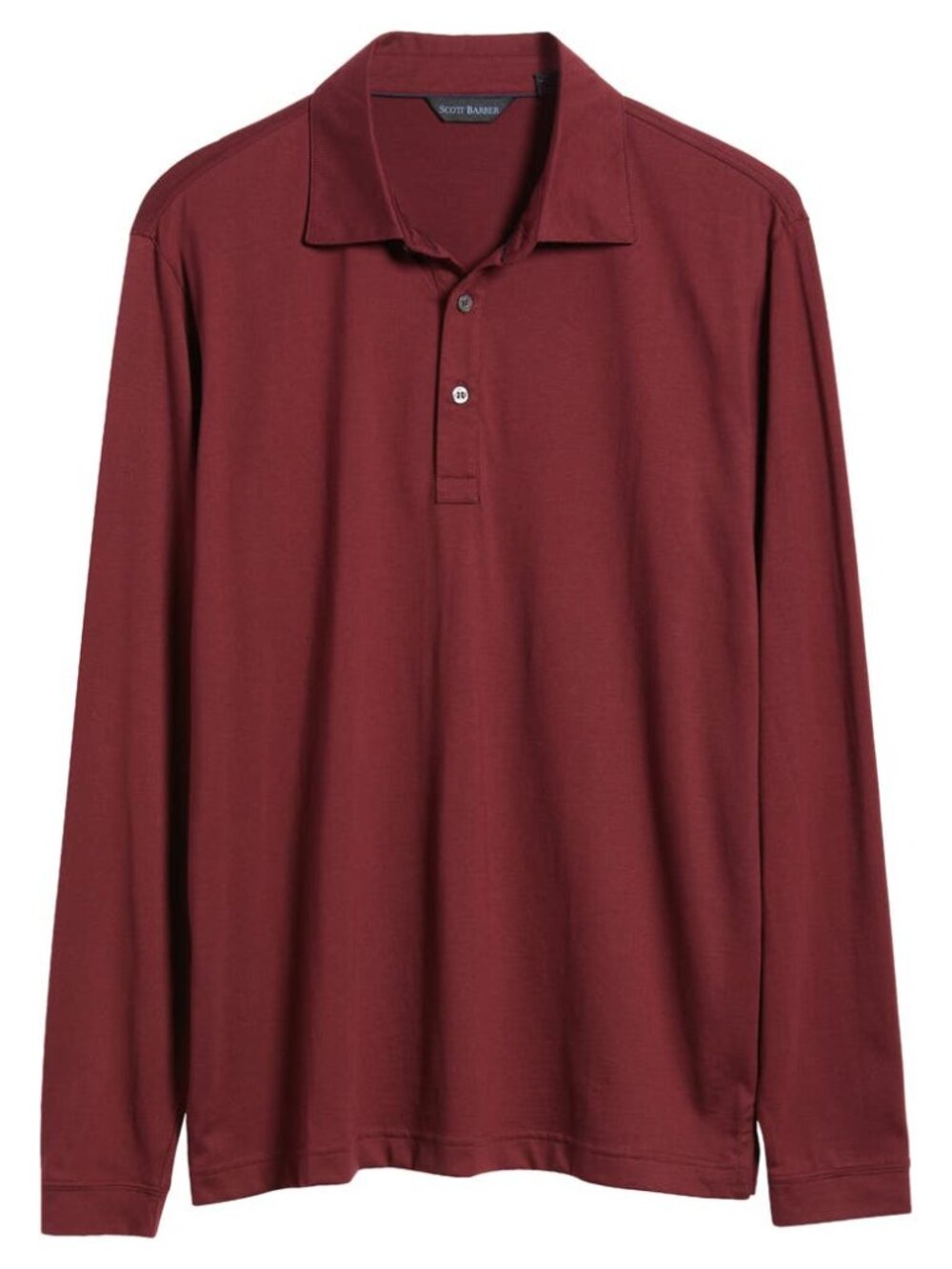 NWT Scott Barber Mens Size Large XL XXL Long Sleeve Pima Cotton Jersey Polo NEW